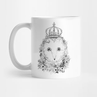 majestic barn owl with flowers Mug